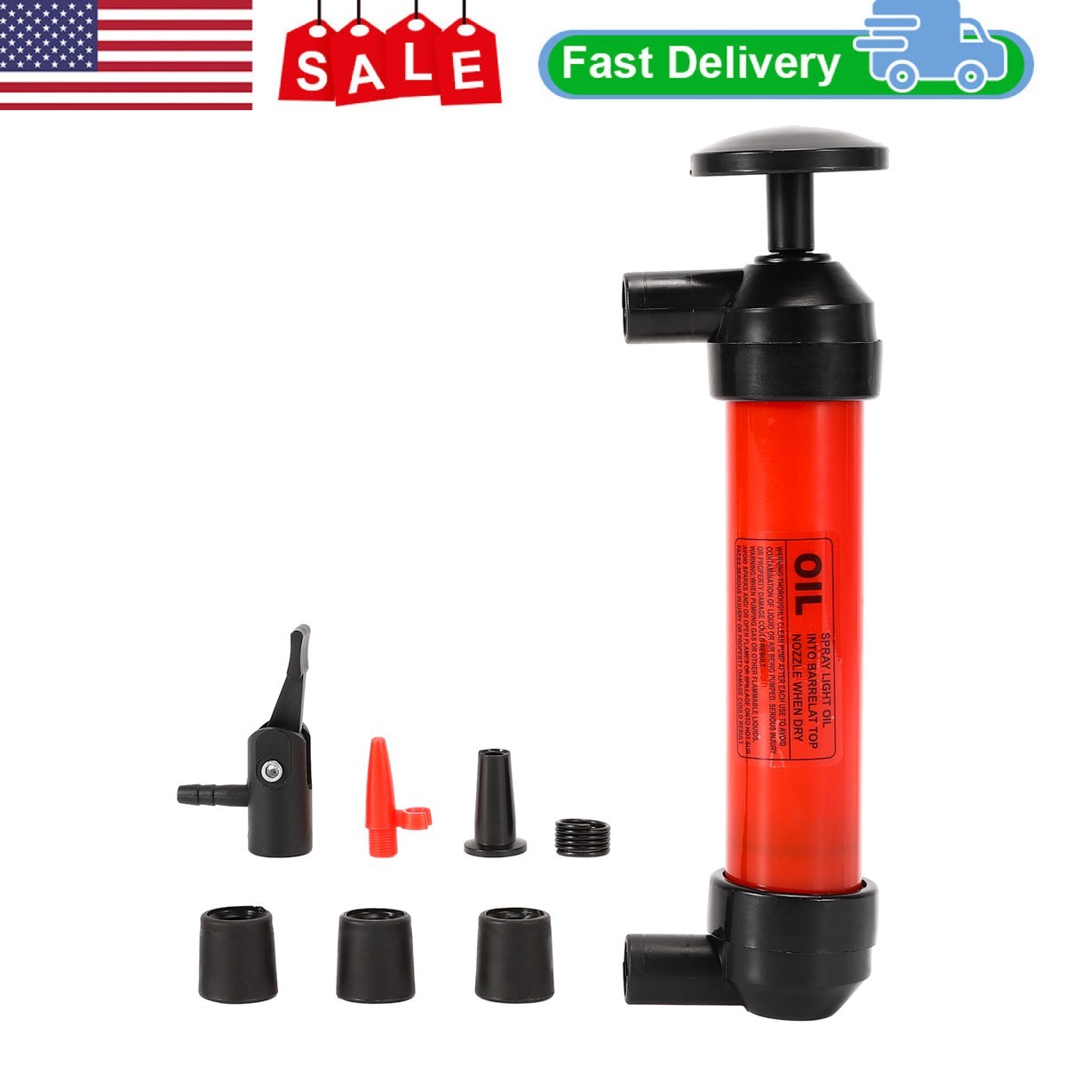 Hand Fuel Pump Gasoline Siphon Hose For Boat Jet Ski Generator Edger Use
