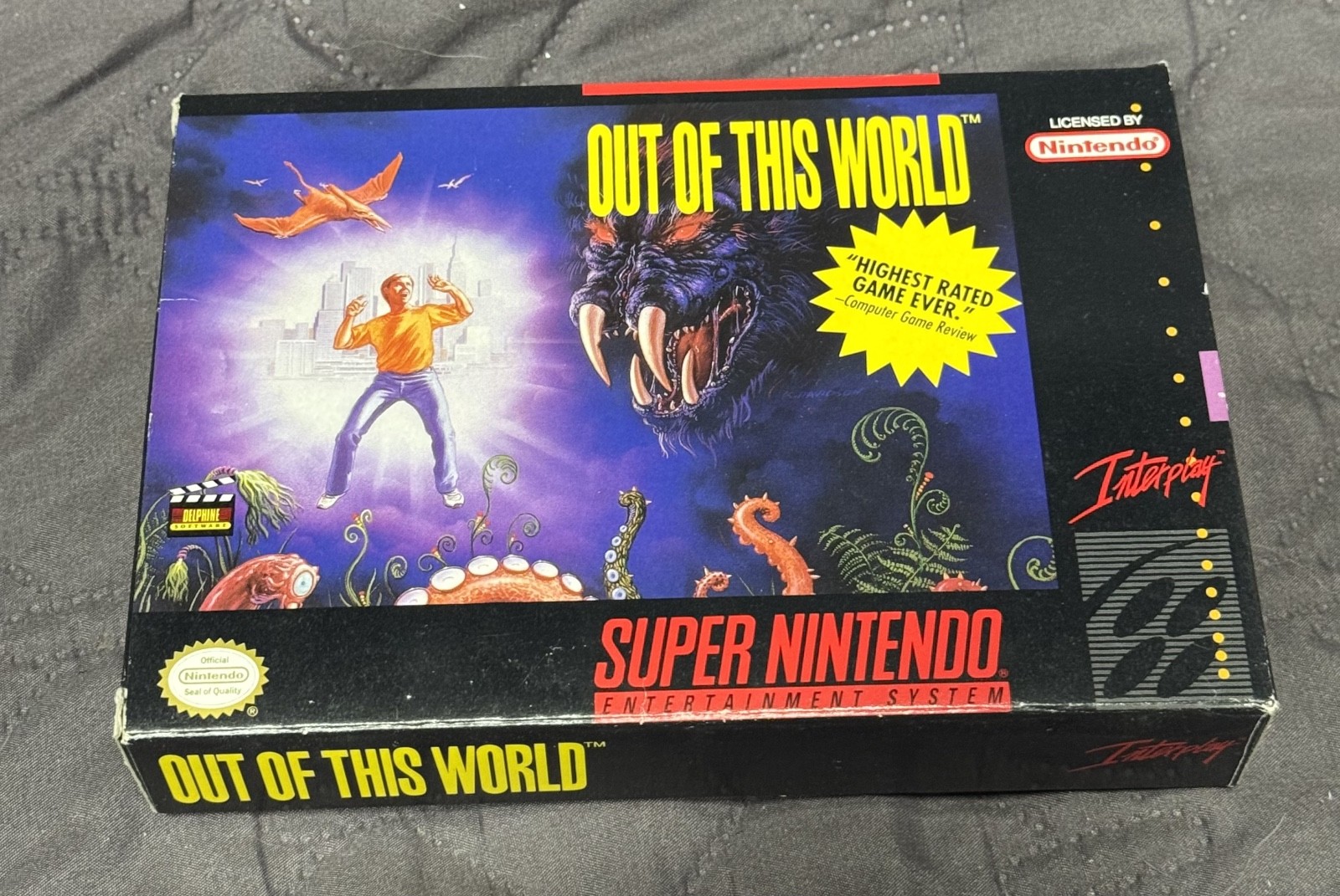 Out of This World *  Snes Box Only * Super Nintendo Original box