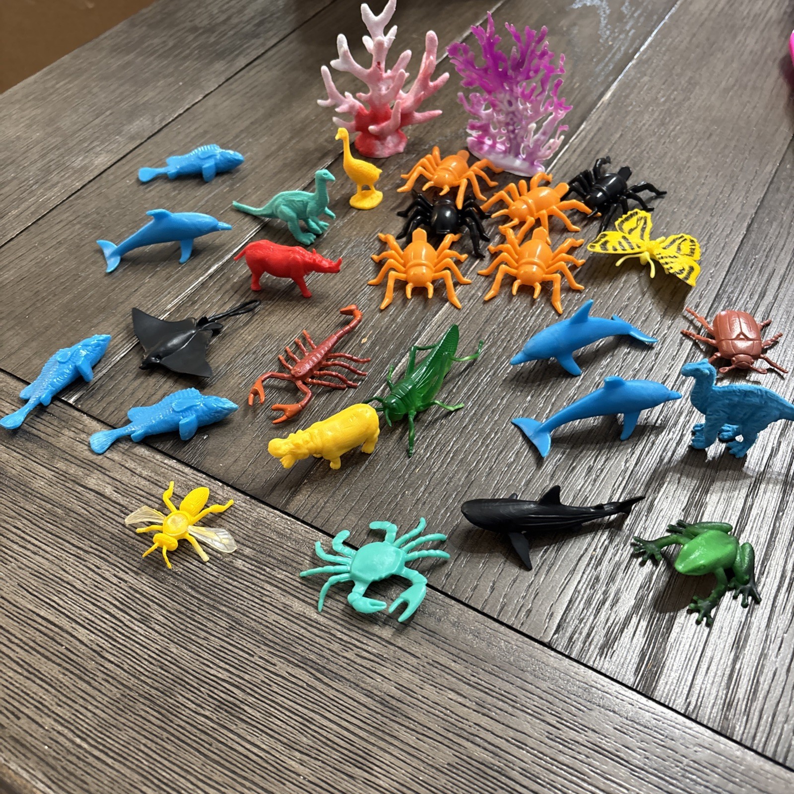 Lot 25+ Sea Creature Ocean Toys, Insects, Dinosaurs, Etc.