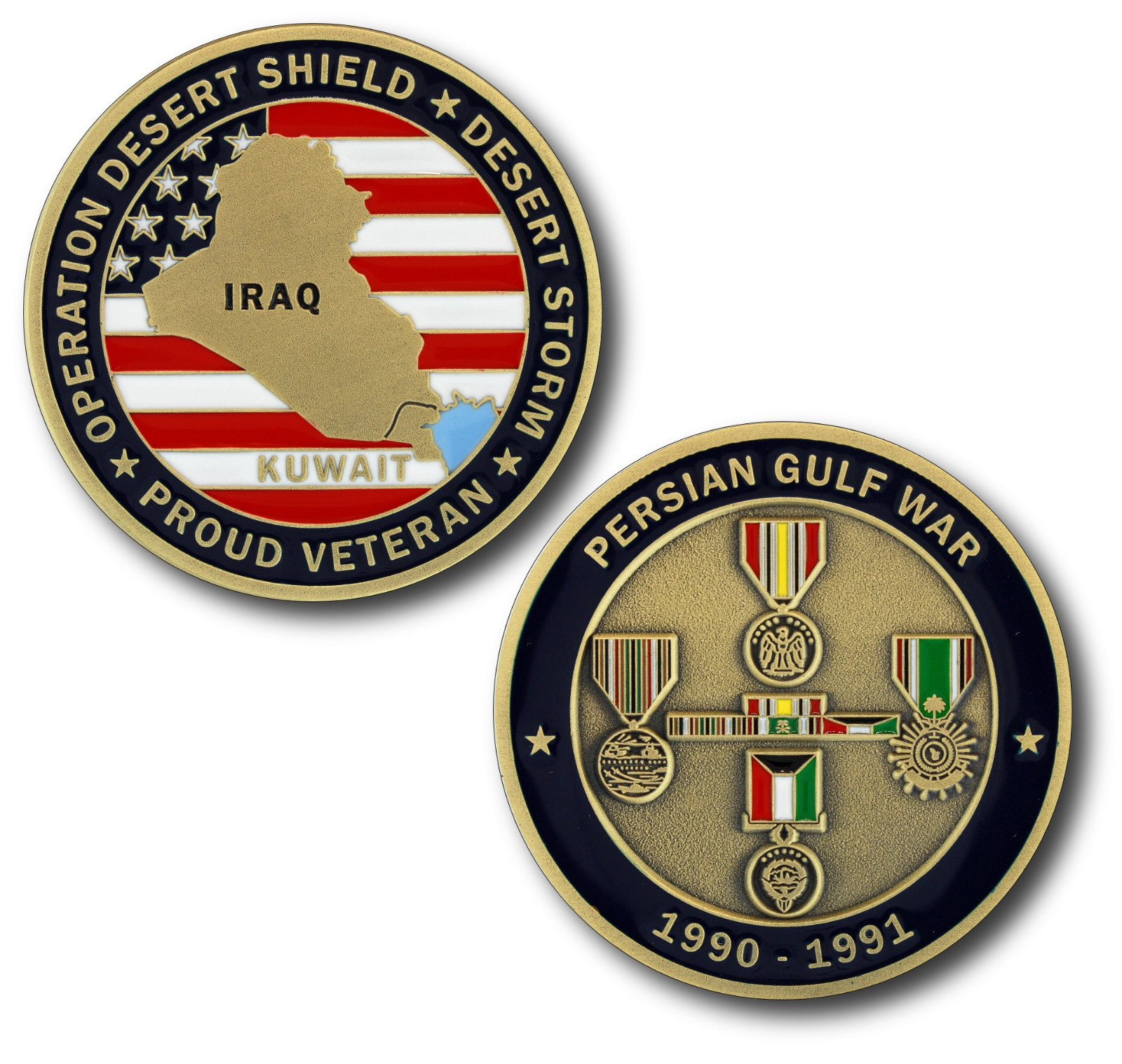 NEW  Persian Gulf War / Desert Storm Veteran Challenge Coin