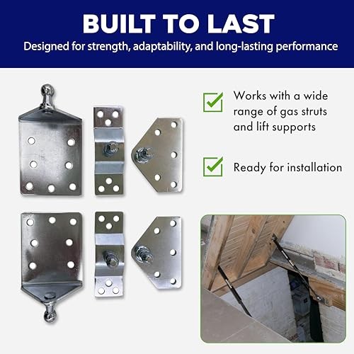 Hatchlift Mounting Brackets - Adjustable Shock Mount Kit with Ball Full Kit