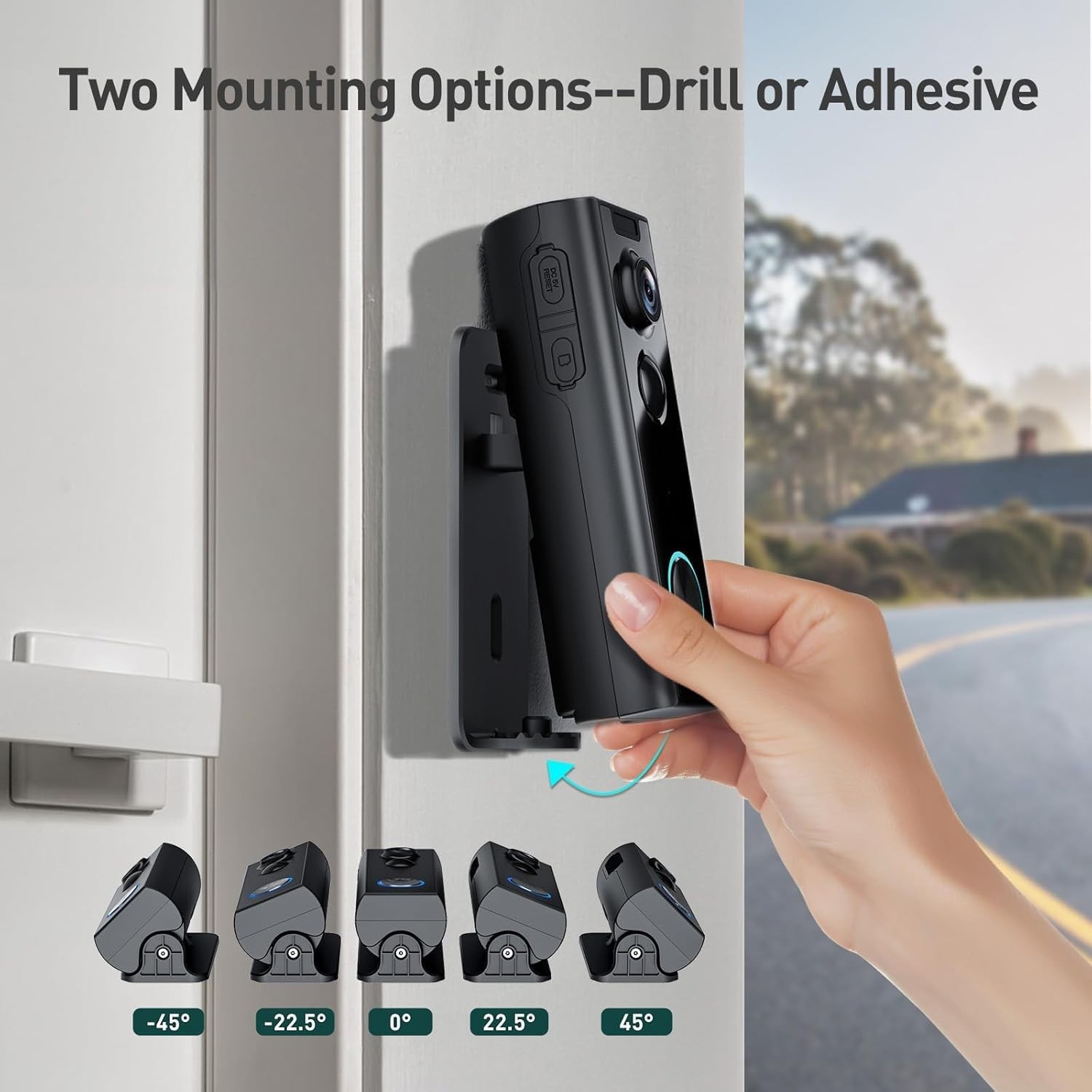 Smart Wireless Doorbell Camera - No Subscription, 2-K Video & Night Vision
