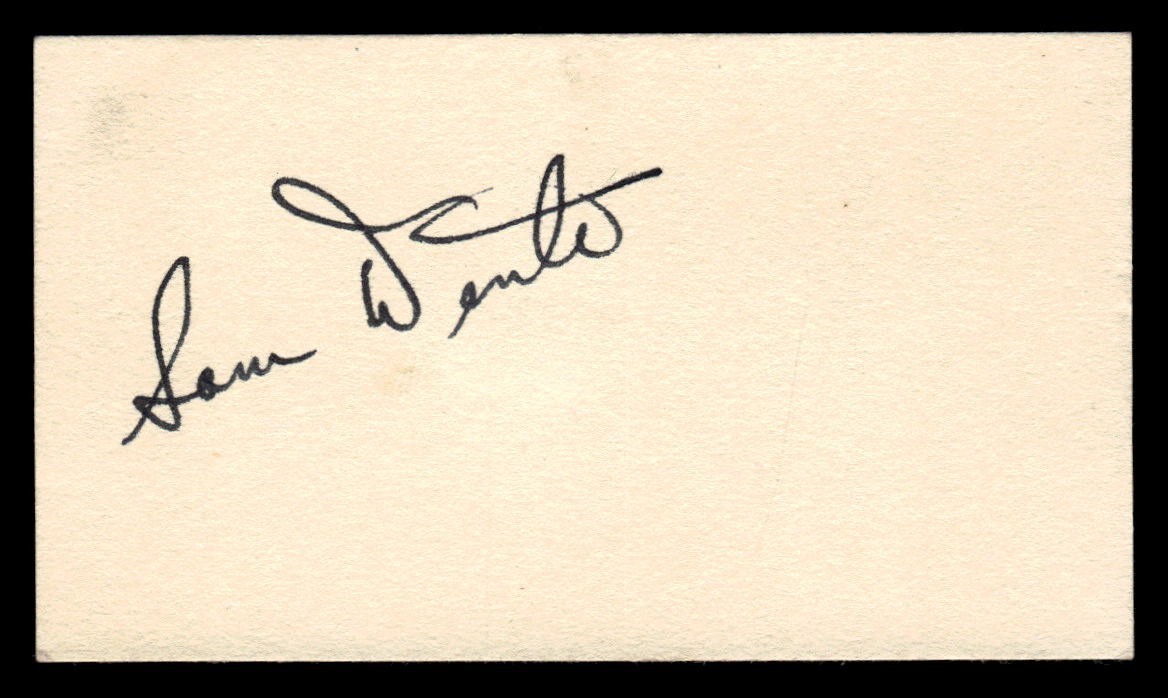 Sam Dente Red Sox Browns Baseball Signed Cut Auto *TT110