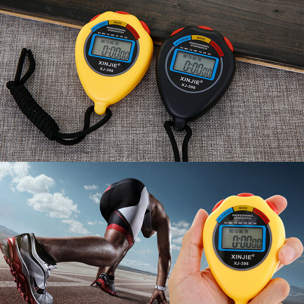 Professional Handheld LCD Chronograph Digital Sports Stopwatch Timer Stop Watch