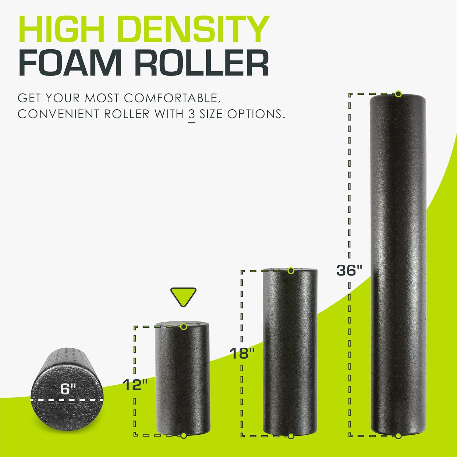 High Density Foam Rollers Long, Firm Full Body Athletic Massage Tool for Back St
