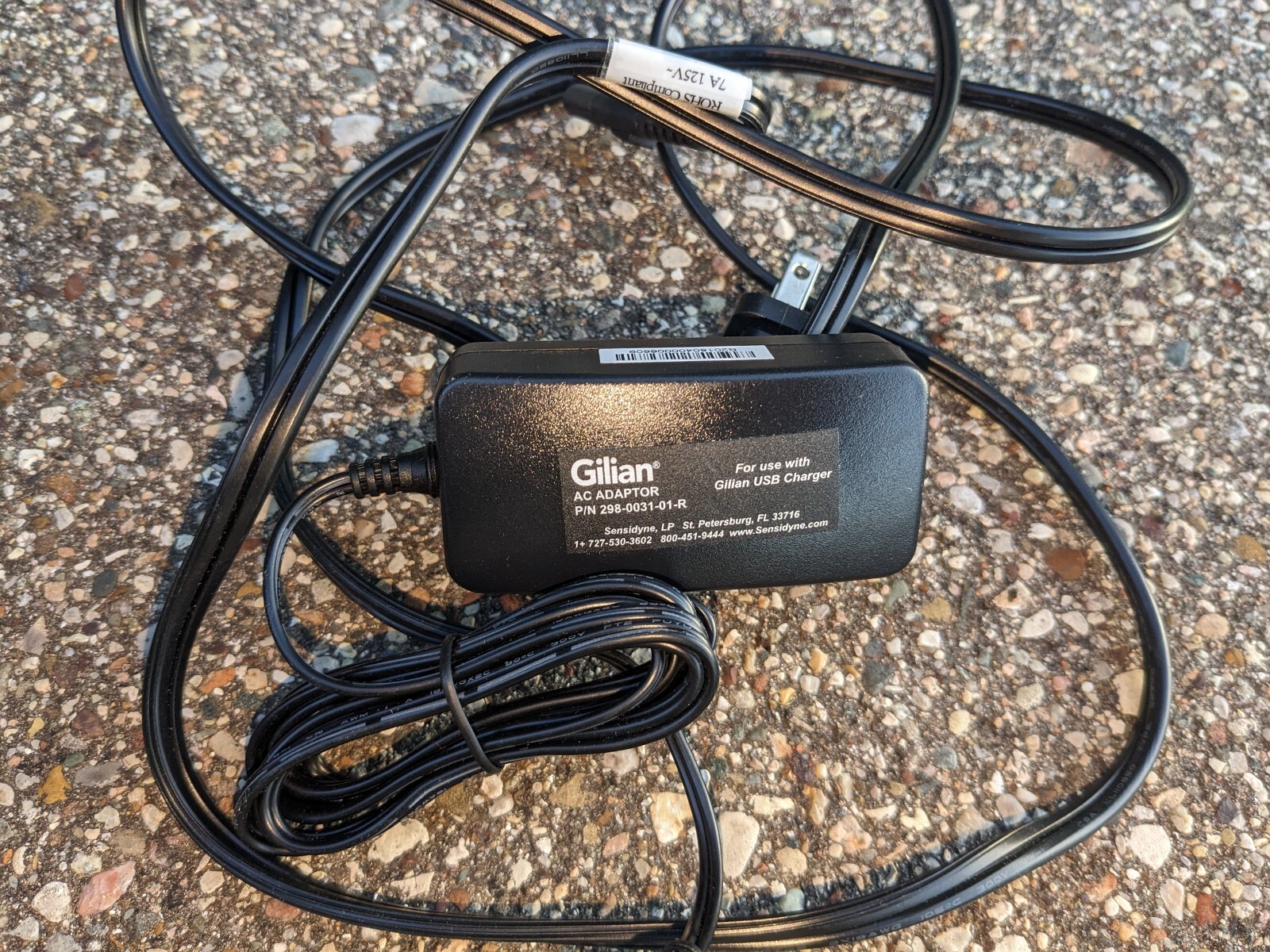 Gilian AC Adapter Charger Power Cord 1110-0227 PN 298-0031-01-r for Air Samplers
