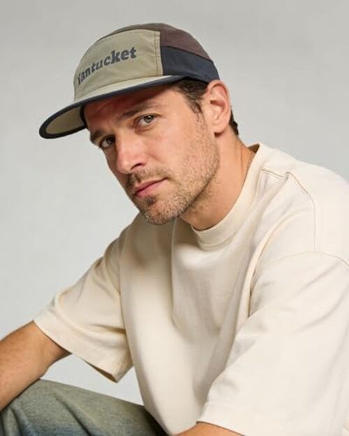 Mesh Baseball Cap for Men, 5 Panel Quick Dry Flat One Size Bs265p01-khakibrown