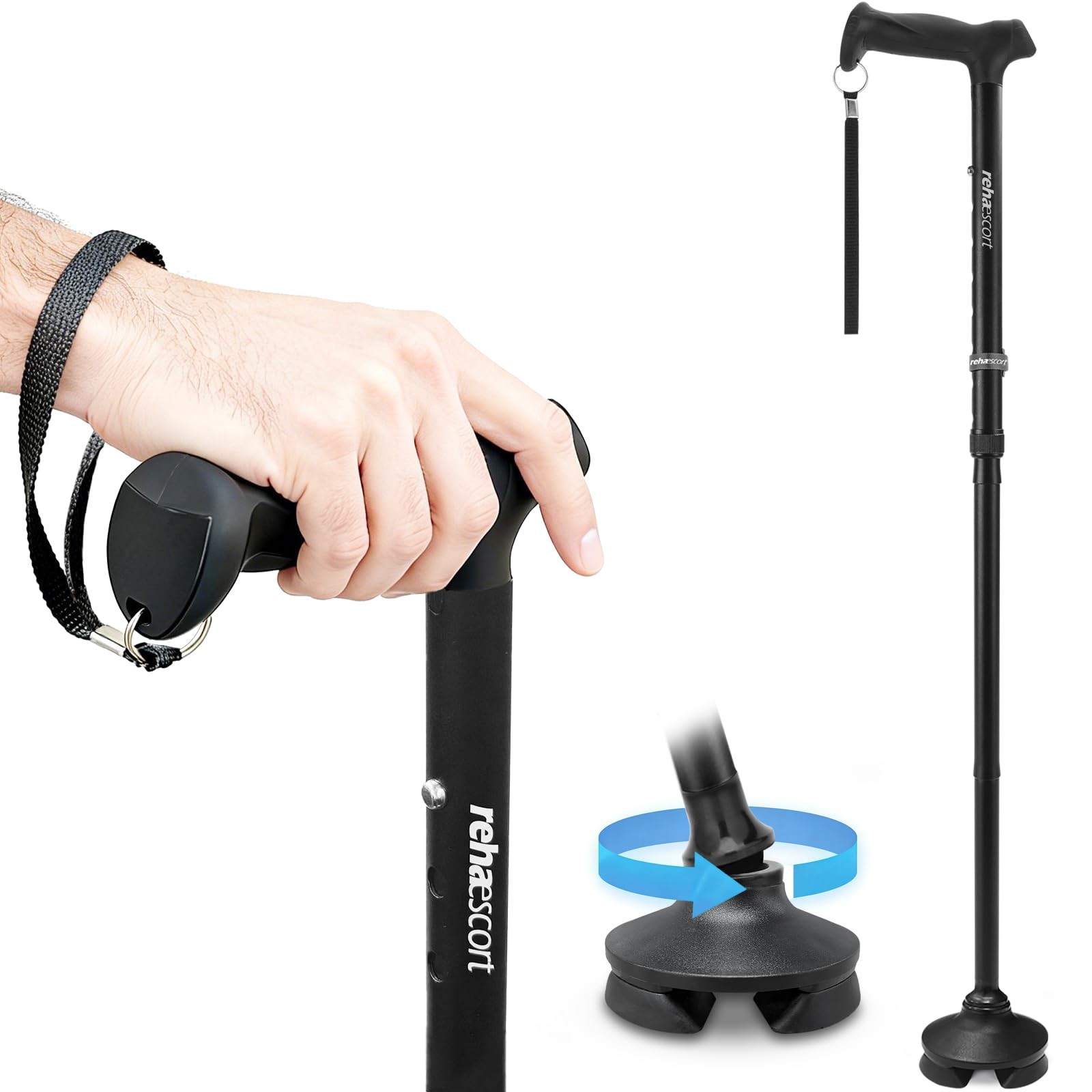 Walking Cane - Folding, Adjustable, Lightweight, Walking Canes for Men & Wome...