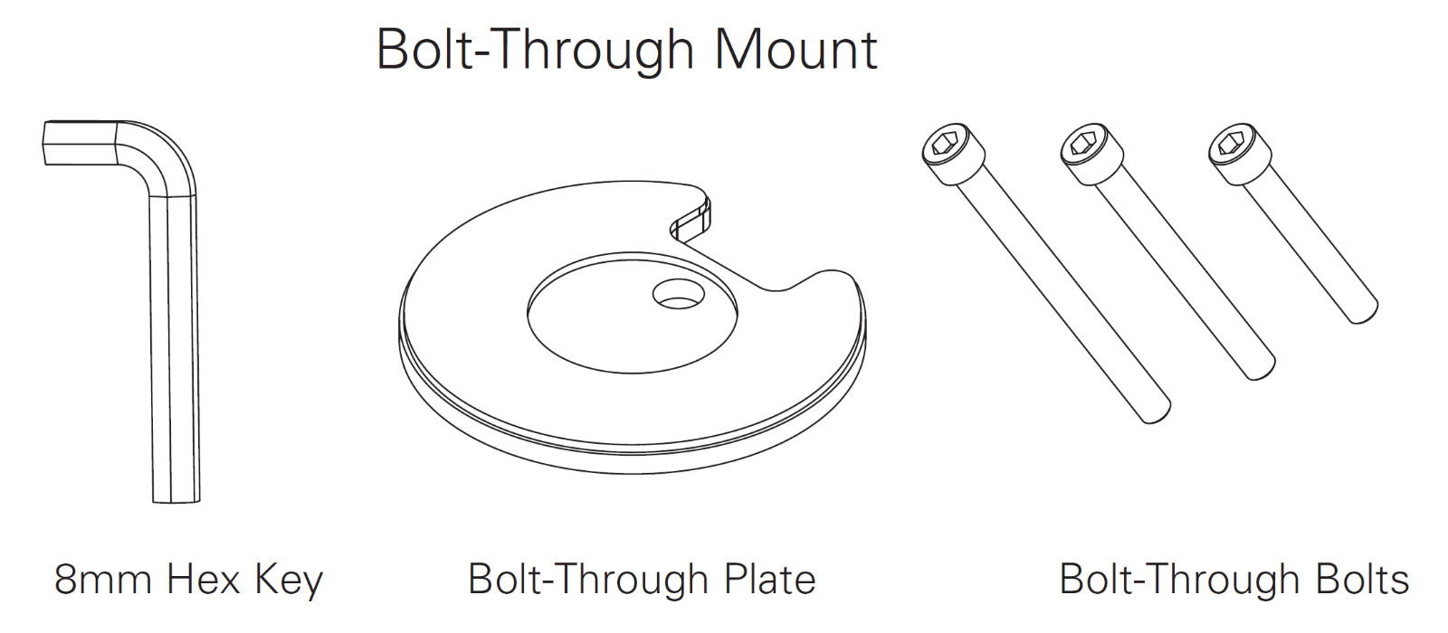 HUMANSCALE BOLT-THROUGH MOUNT KIT FOR M8.1 M2.1 M10 (PADDED)