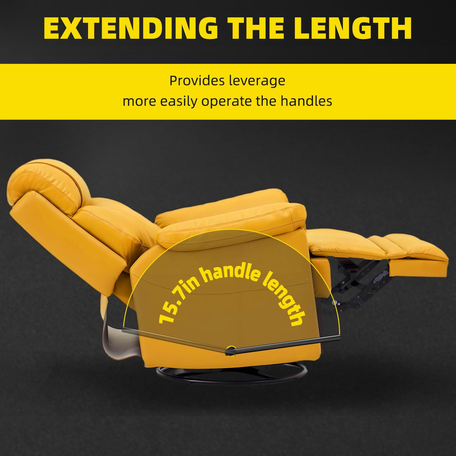 Oversized Recliner Handle, Aluminum Alloy Material, Chair Lever Extender for ...