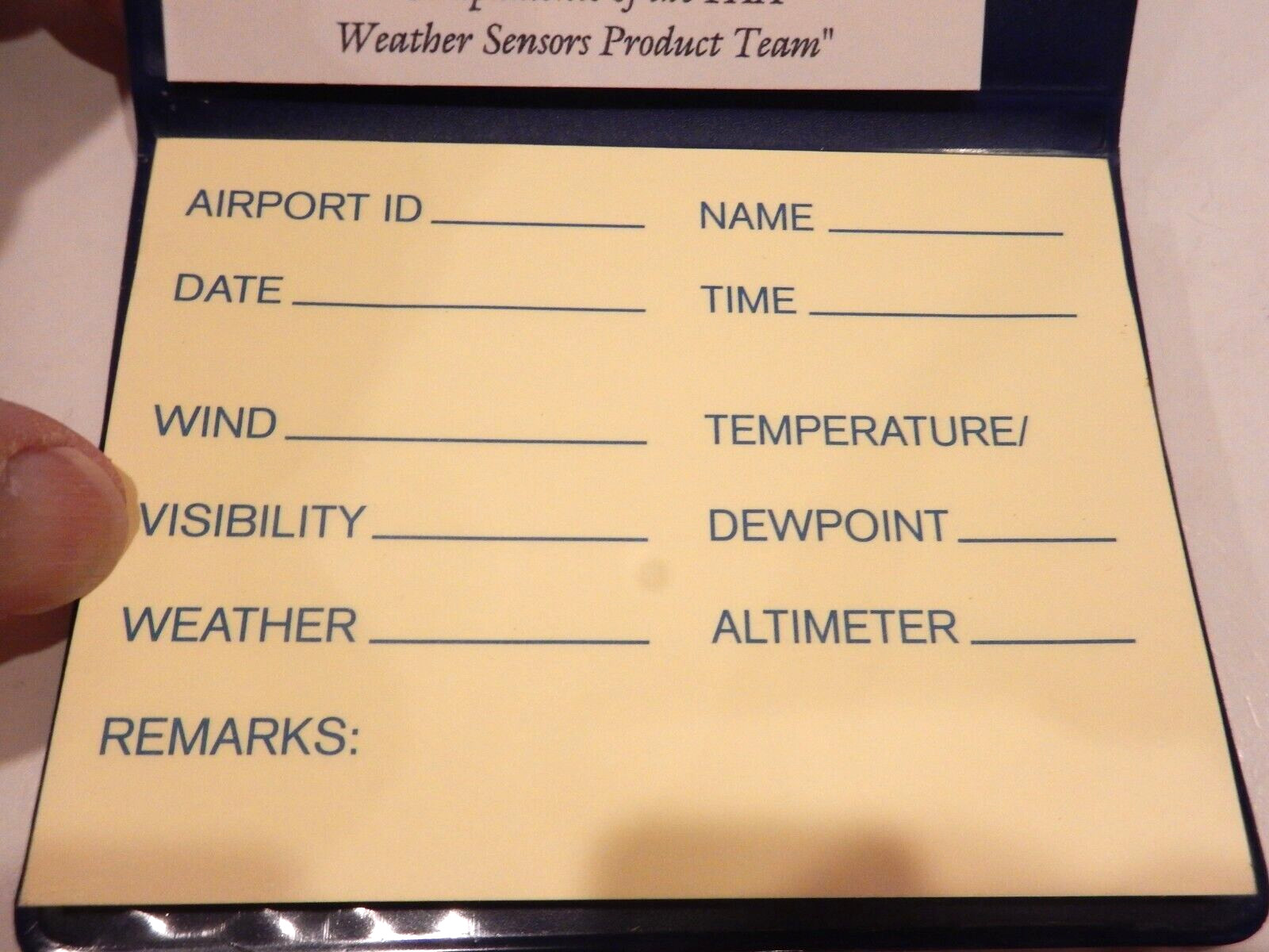 FAA Know " Weather " To Fly Notepad with Case Folder Small