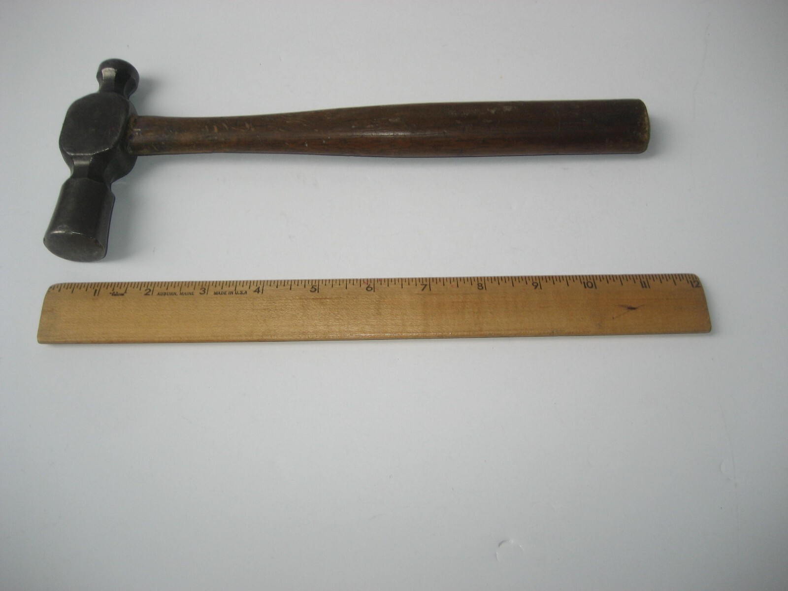 Antique J.J. Moran Ball Peen Hammer with Patina Wooden Handle - Ready to ship!