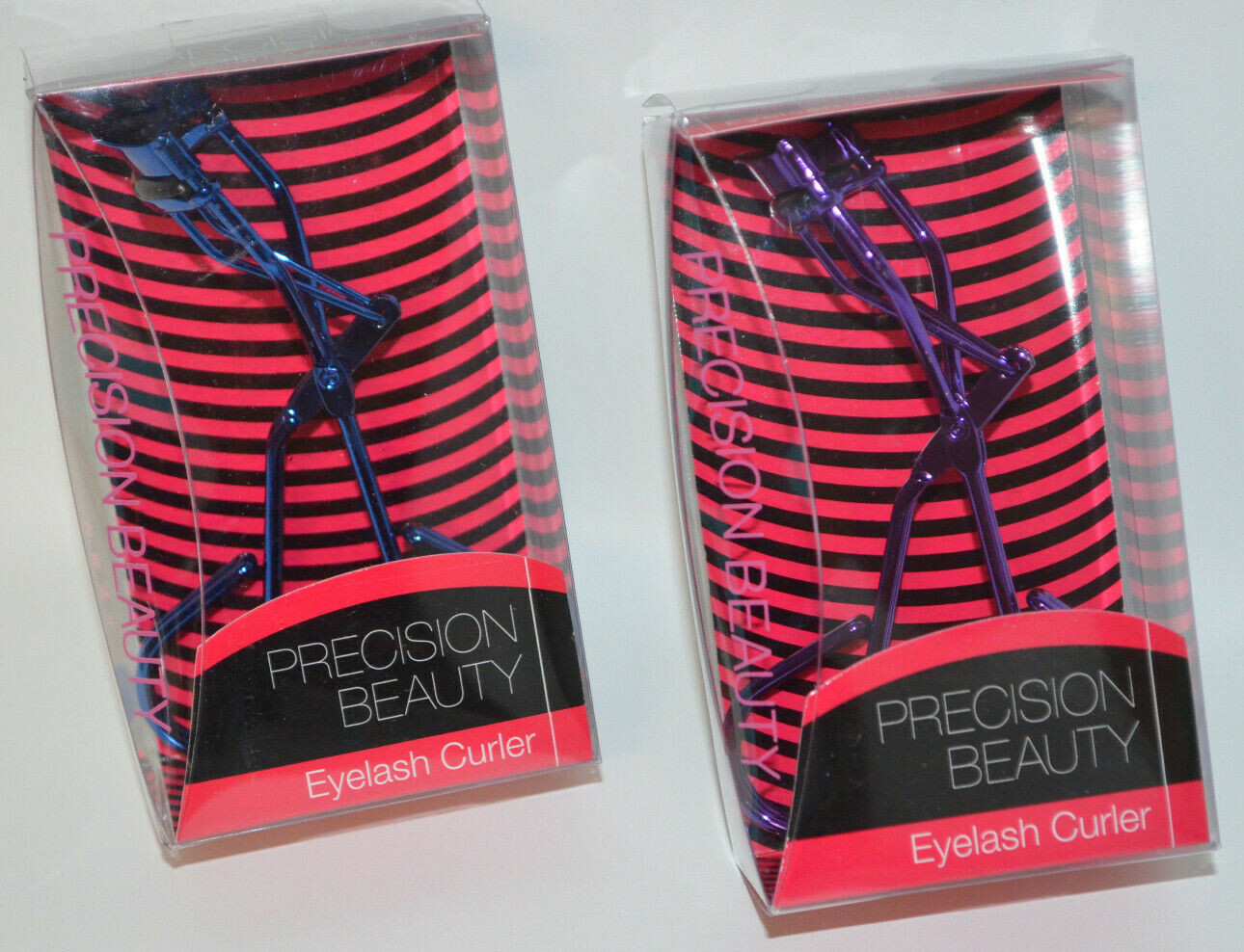 2 Swissco PRECISION BEAUTY Electroplated Eyelash Lash Curler Blue & Purple NIP