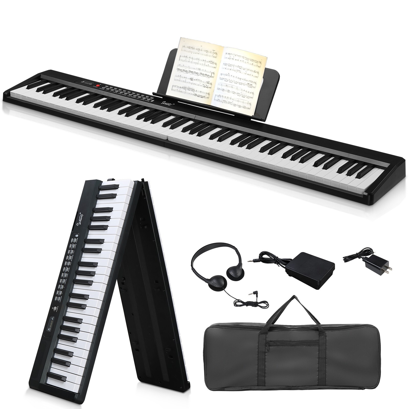 🎅FAST SHIPPING & FREE!🎅88 Key Foldable Electric Piano/Keyboard +MIDI +USB!