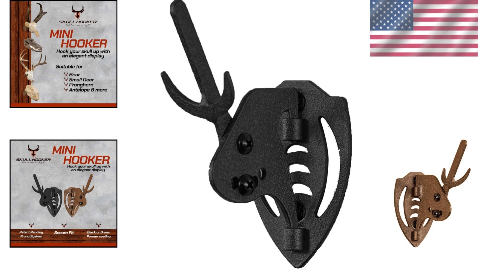 Mini Hooker Skull Hanger Kit - Black