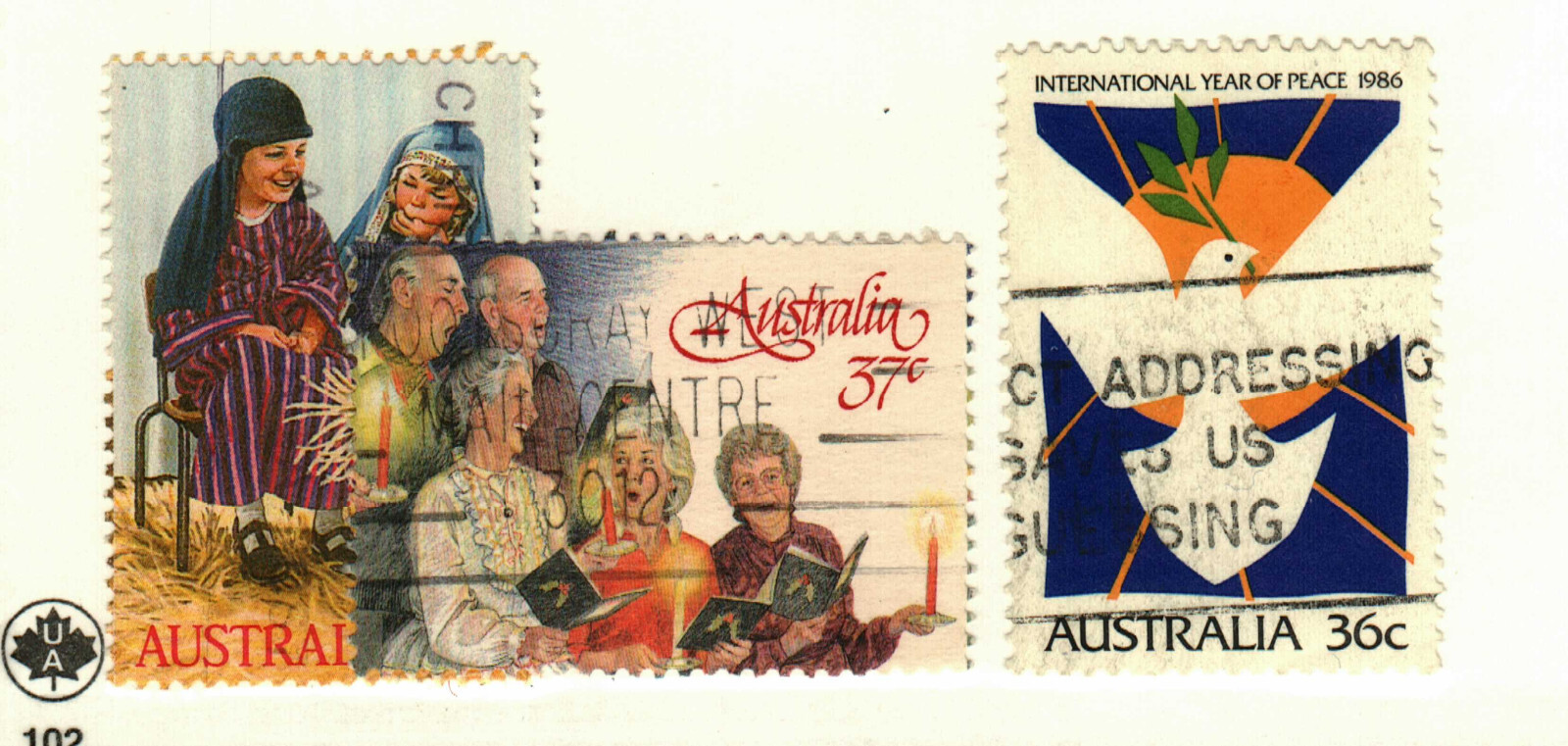 Australia #1004-5, 1045 used Christmas