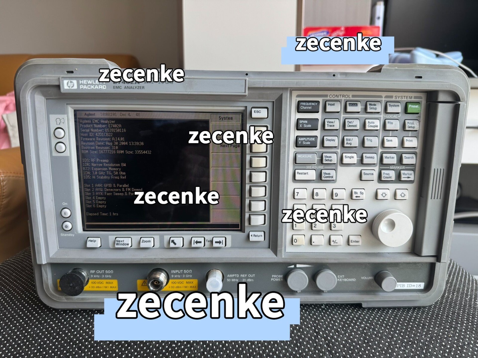 KEYSIGHT /HP/ Agilent E7402A EMC Spectrum Analyzer 100Hz - 3GHz /good work