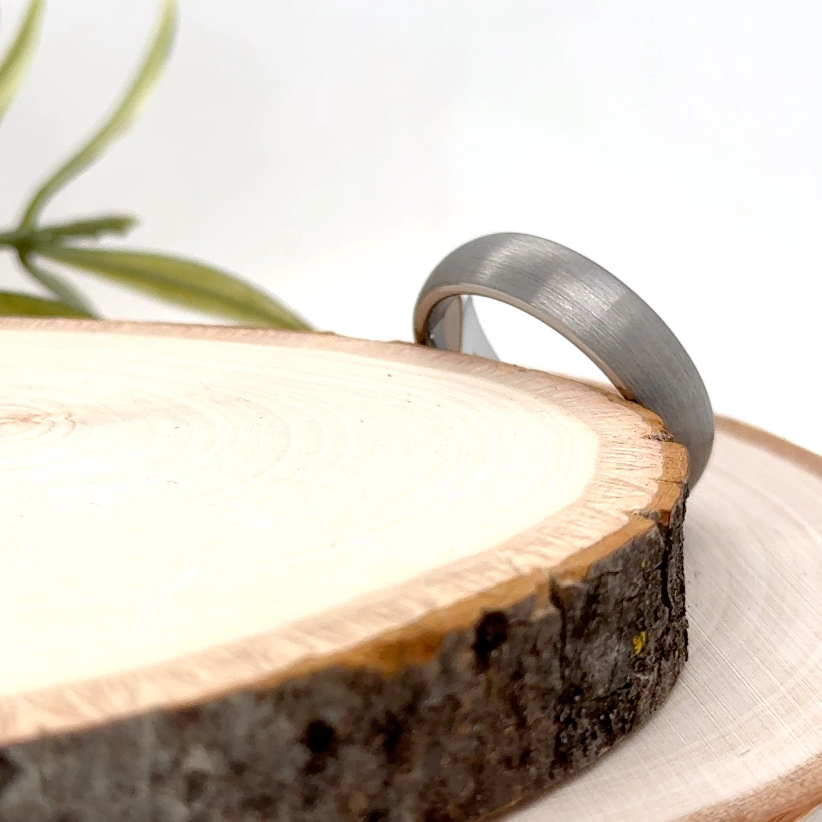 6mm Silver Tungsten Carbide Ring Gray Brushed Finish Elegant Band For Christmas