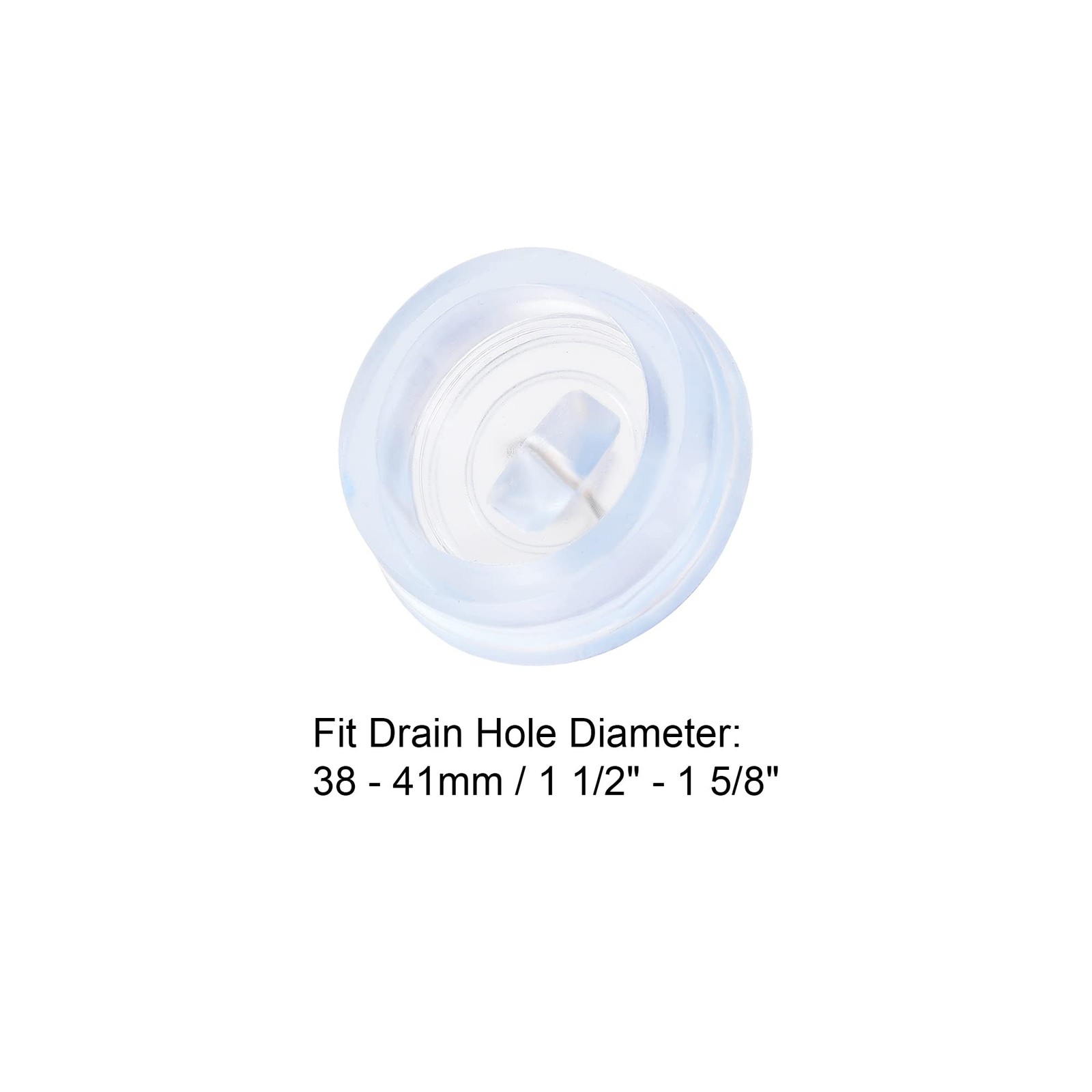 uxcell Rubber Sink Plug, Clear Drain Stopper Fit 1-1/2" to 1-5/8"