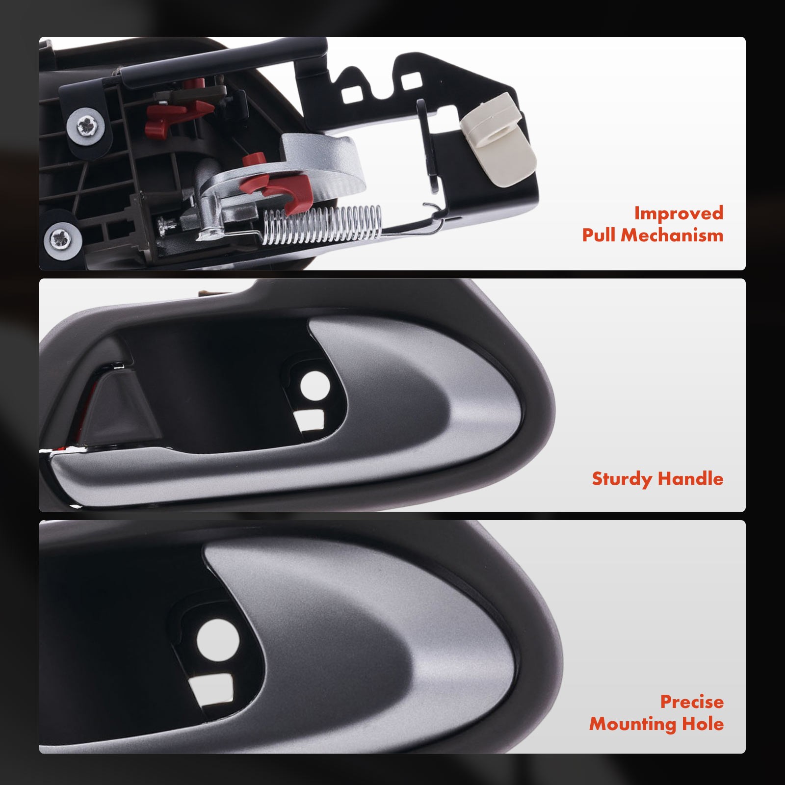 A-Premium 2x Front Interior Door Handle for Honda Civic 2006-2011 Coupe 2-Door