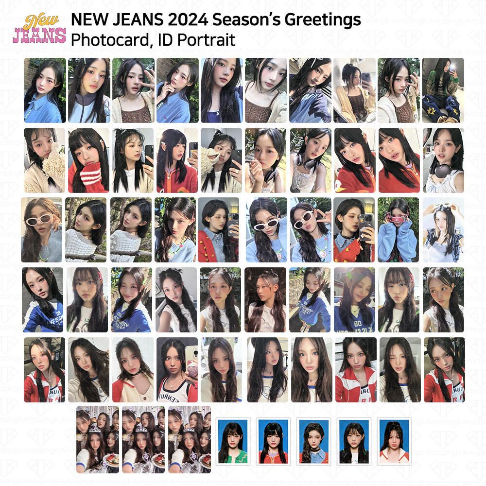 New Jeans 2024 Season's Greetings Weekly Challenge Cards Photocard ID Portrait