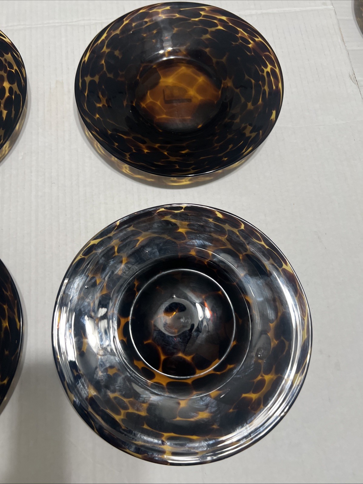 Pier 1 Imports Set 4 Tortoise Print Plates