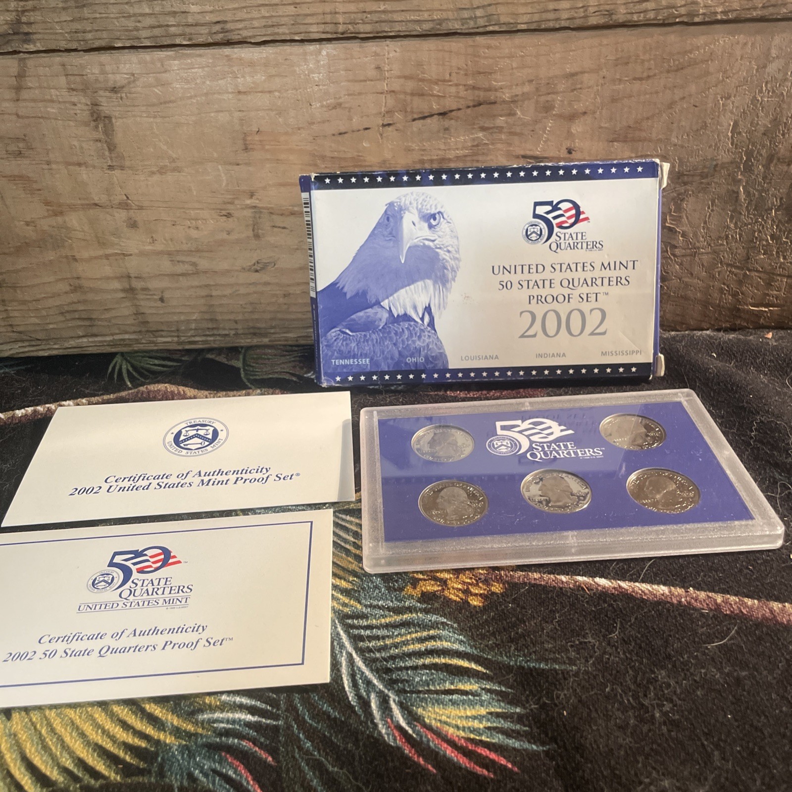2002-S U.S. Mint 50 State Quarters Proof Set With Mint Box & COA