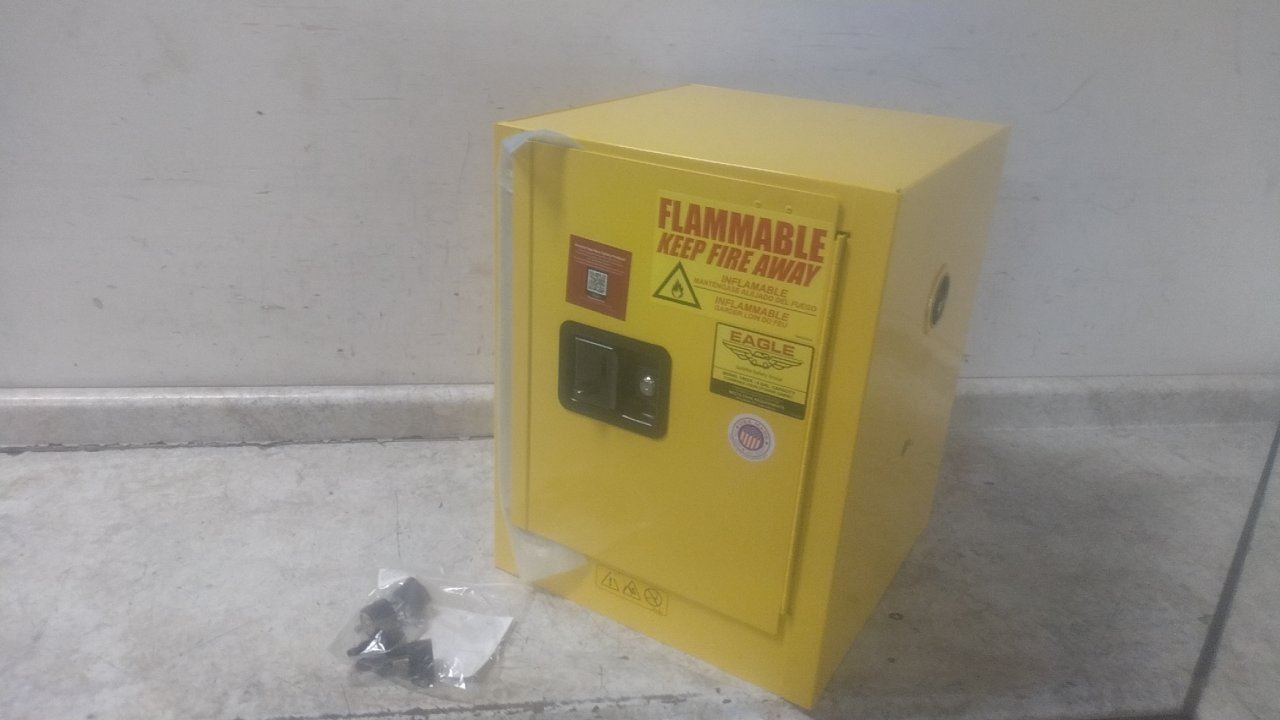 Eagle 1903X 4 Gal Storage Cap Yellow Steel Flammables Safety Cabinet