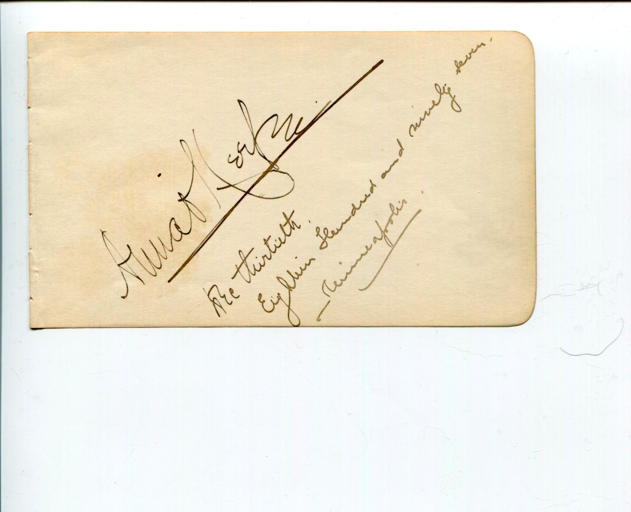 Anna O'Keefe 1800s Opera Actress Singer Signed Autograph