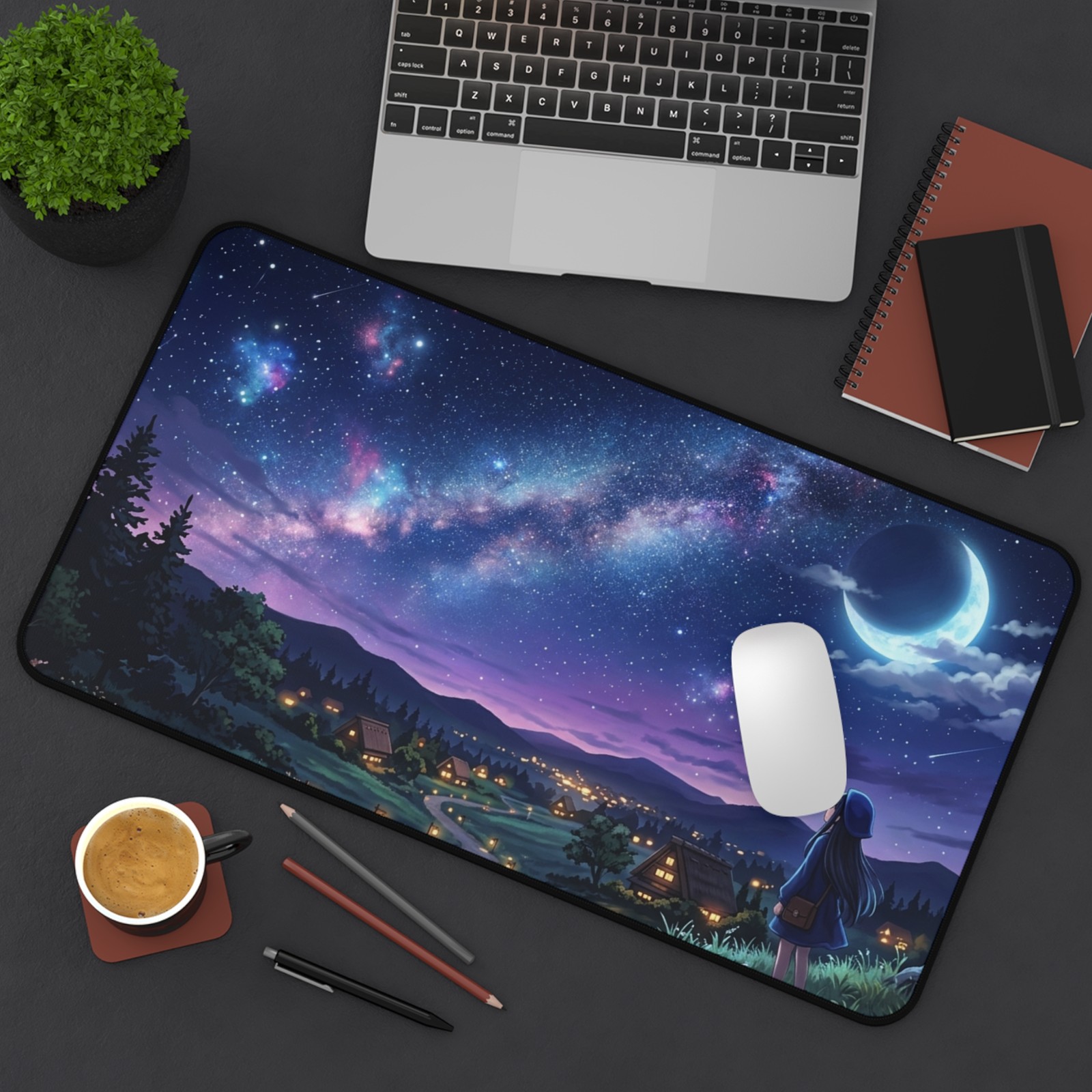 Anime Nigh sky Desk Mat