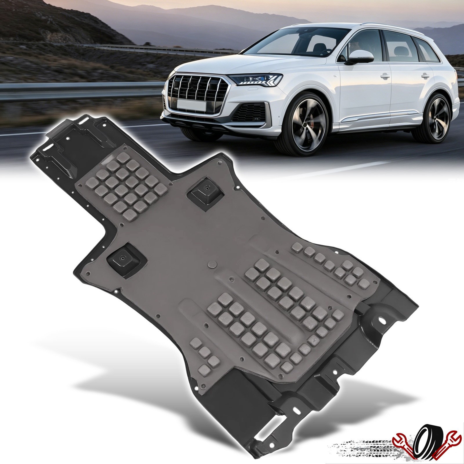 Rear Engine Under Cover Splash Shield Baffle Guard For Audi Q7 VW Touareg 04-18