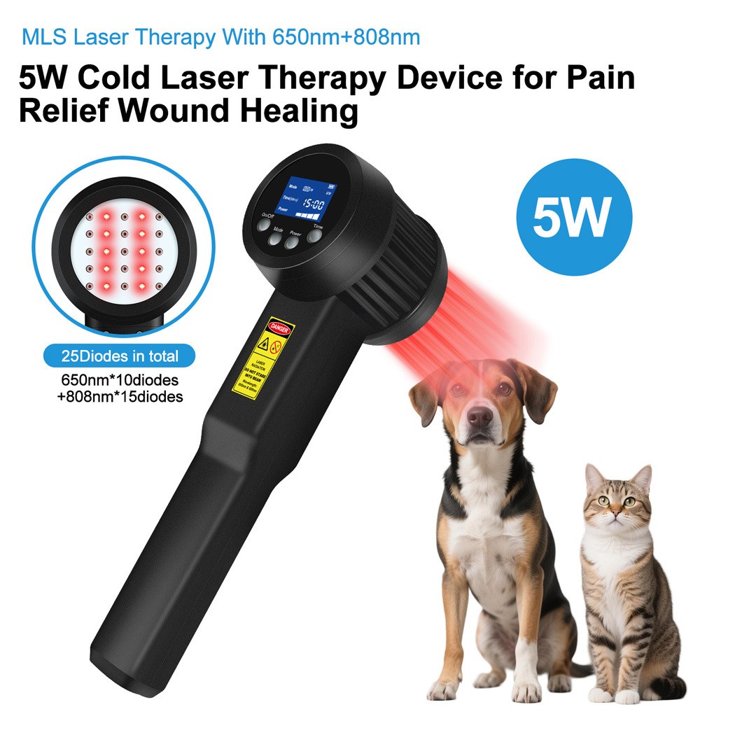 5W 10x650nm 15x808nm Low Level Laser Therapy Pain Relief Device for Human Animal