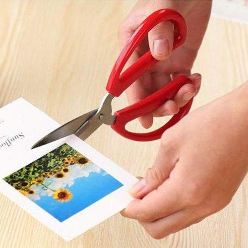 6-Inch Red Handle Multi-Purpose Scissors Sharp Stainless Steel for Cutting