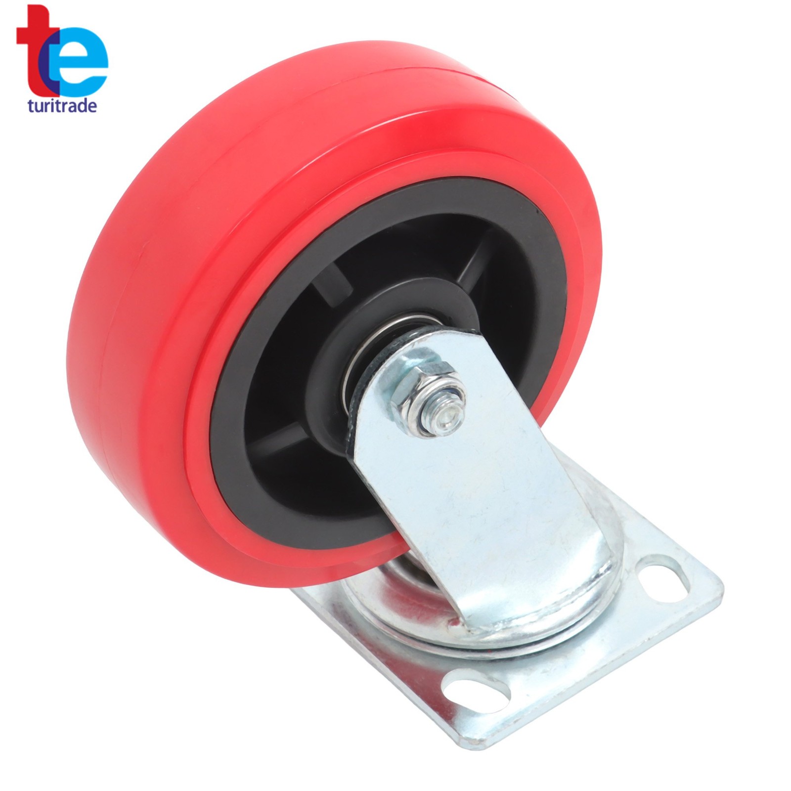4 Pack Polyurethane 6 Inch Swivel Caster Wheels Heavy Duty 4000Lbs Load Capacity