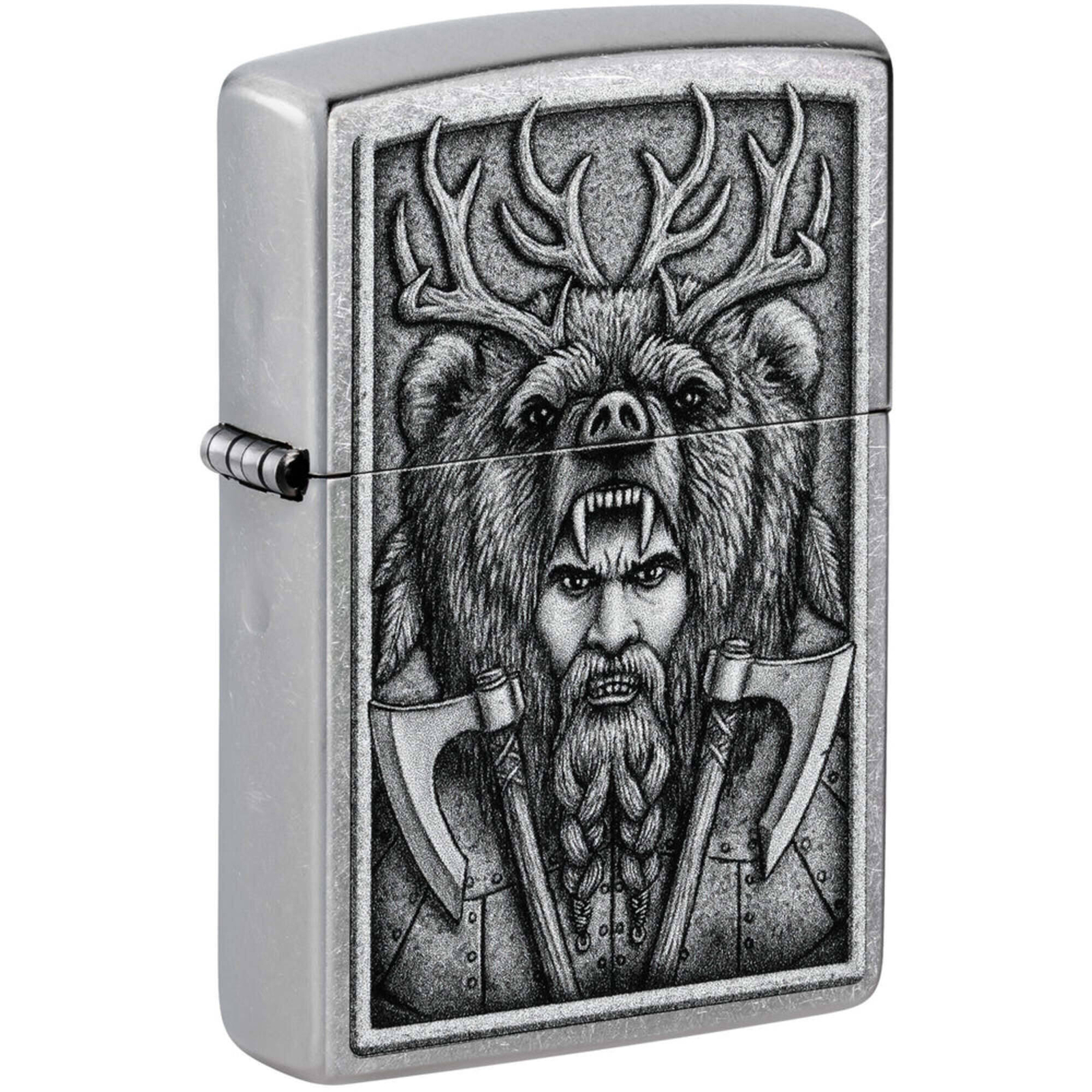 Zippo Windproof Lighter Color Image Barbarian Design Street Chrome Metal 48731