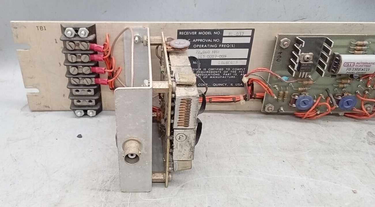 QUINTRON CORP MODEL - 037 LINK RECERVER 72.060 MHZ