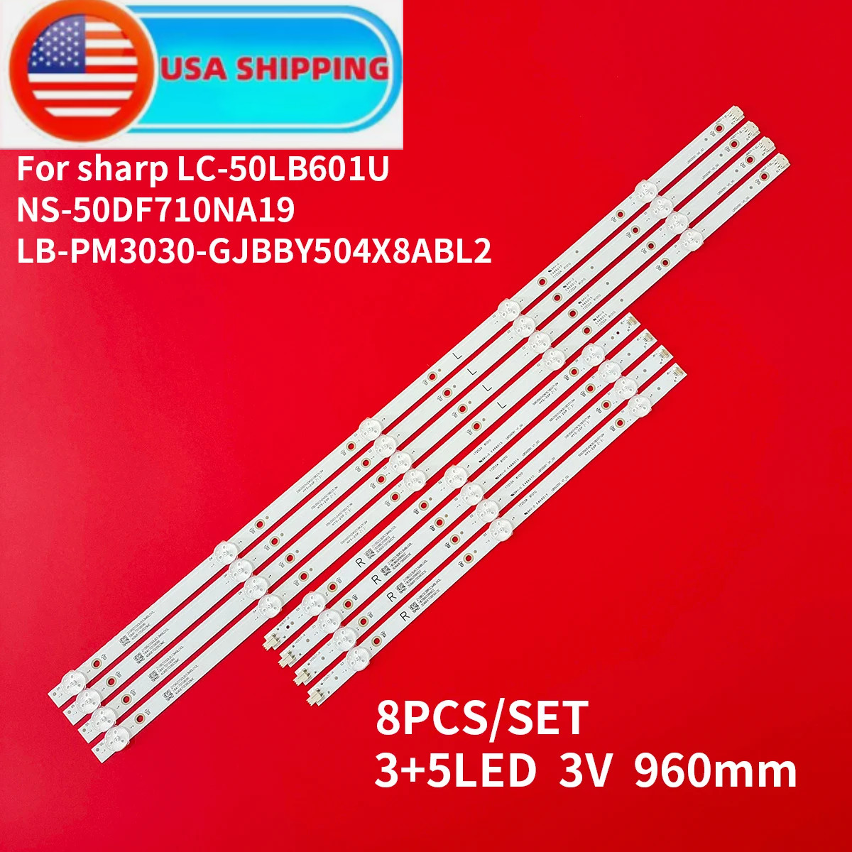 LED Backlight Strip For Insignia NS-50DF710NA19 NS-50DF710CA19 LB50091 V0 V1