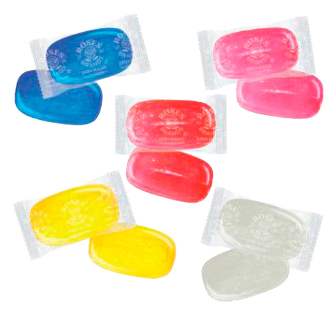 Rose's 2 lb ZERO SUGAR Assorted FRUIT Flavor HARD CANDY DROPS Bulk Sugar Free
