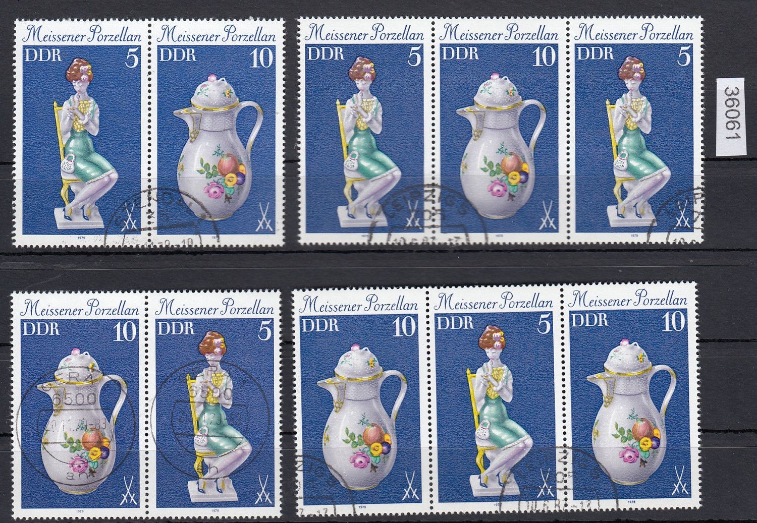 DDR 1979, Mich. No.: 2464 + 65 stamped Zdr. Complete