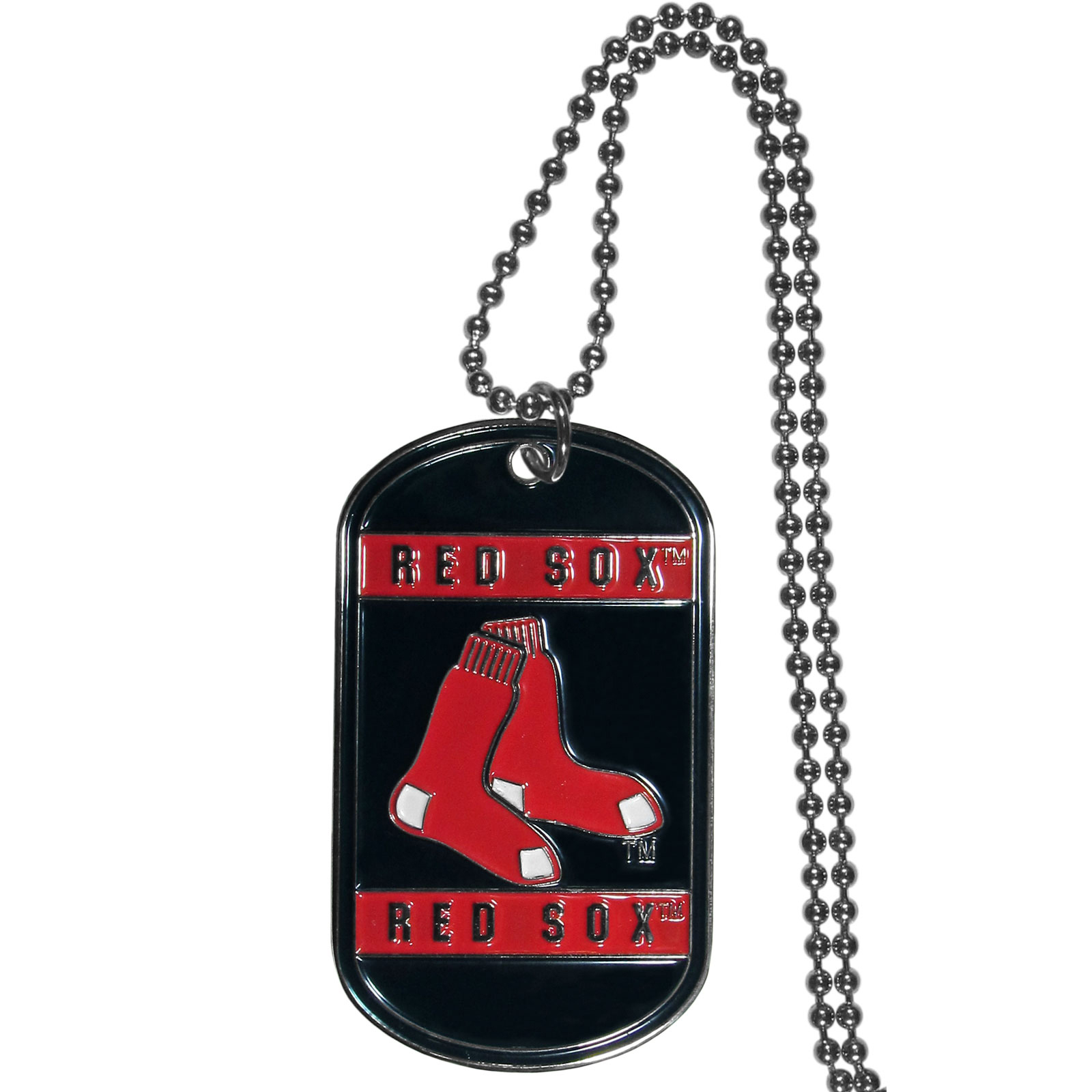 Boston Red Sox Metal Dog Tag Necklace MLB Licensed Baseball Jewelry