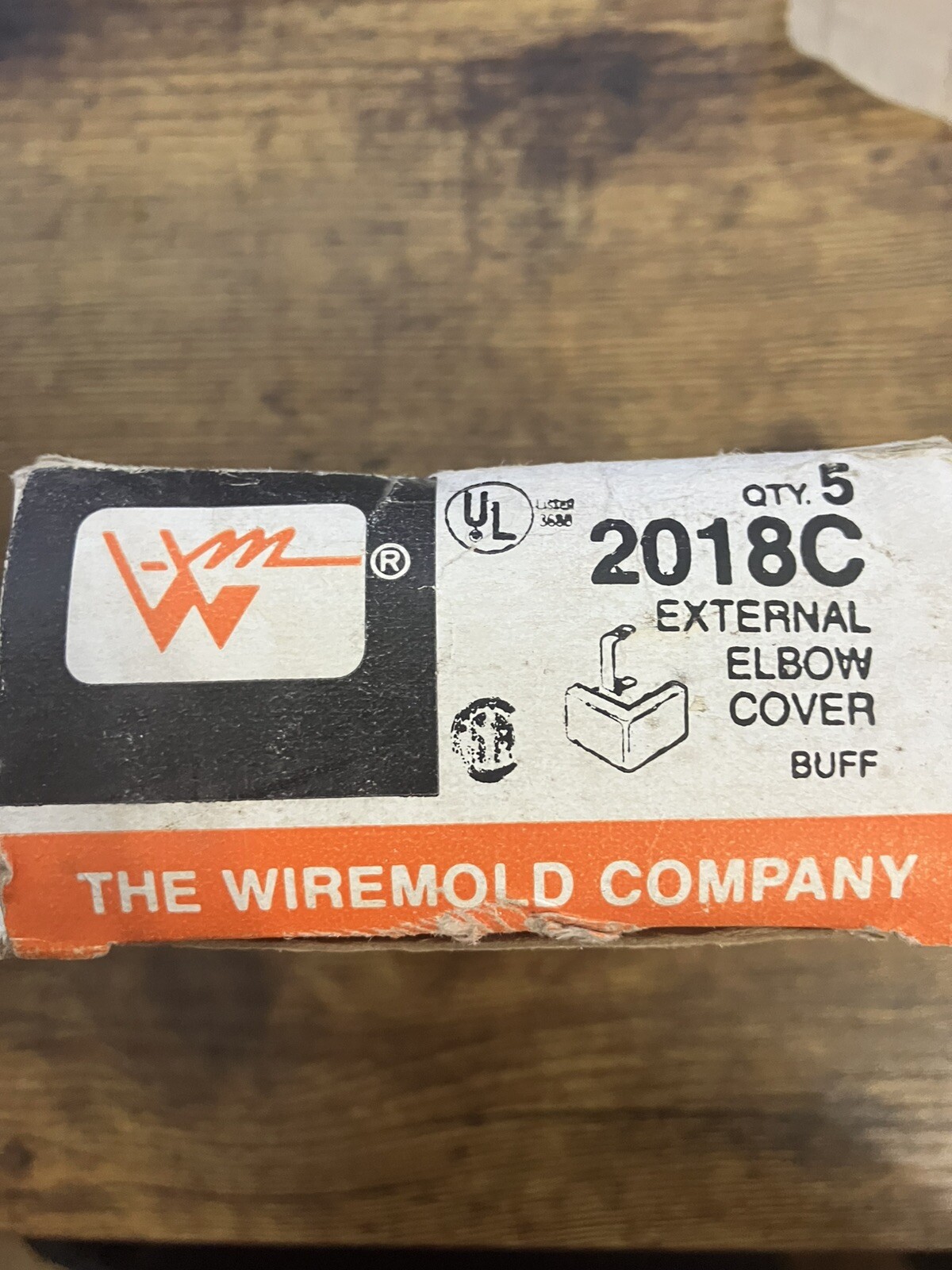 (5) 2018C Wiremold External Elbow Cover Buff