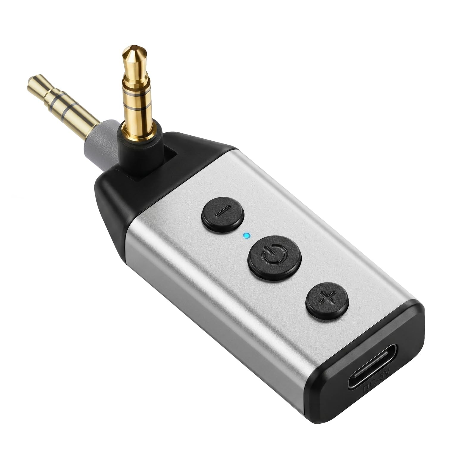 B04 Bluetooth 5.4 Car Adapter, 180° Rotatable AUX Audio Receiver, Hands-Free ...