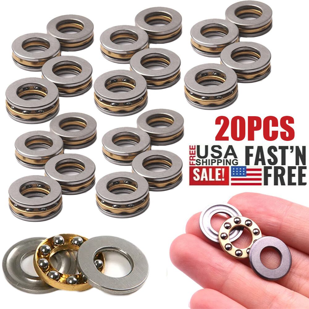 20Pcs High Precision Miniature Thrust Bearing F8-16M Axial Metal Ball 8*16*5mm