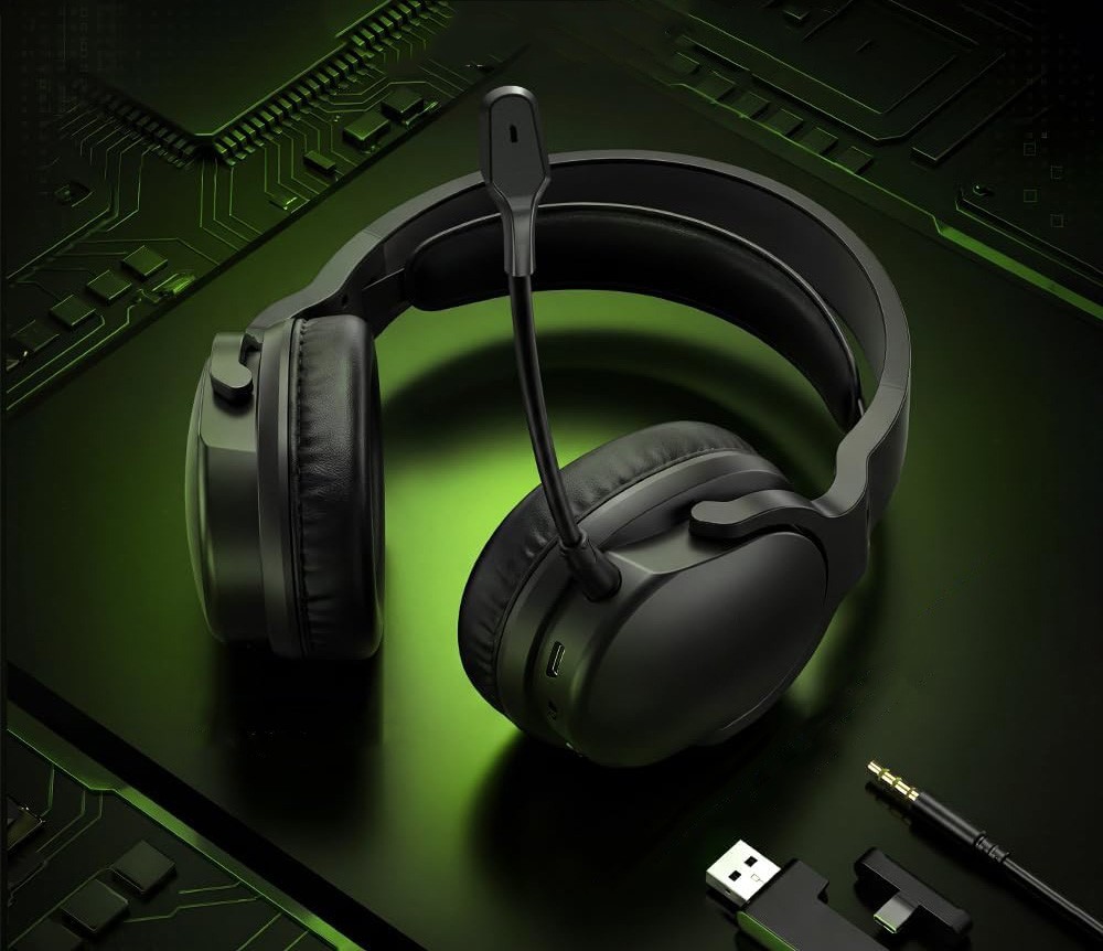 Headset - Wirelkess Gaming with Microphone - Unique Headband
