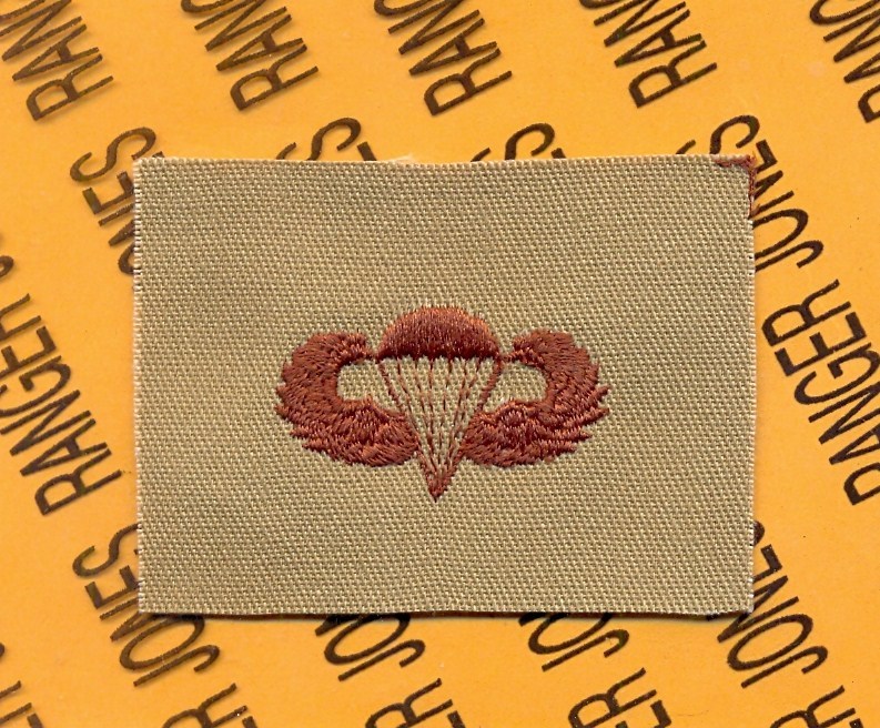 US Army Airborne Parachutist wing badge Desert DCU cloth patch