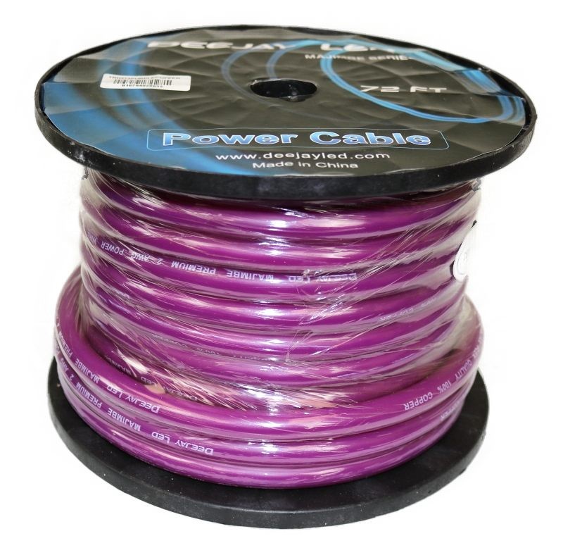 Deejay LED TBH272PURPLECOPP 2 Gauge 72ft Copper Power Cable