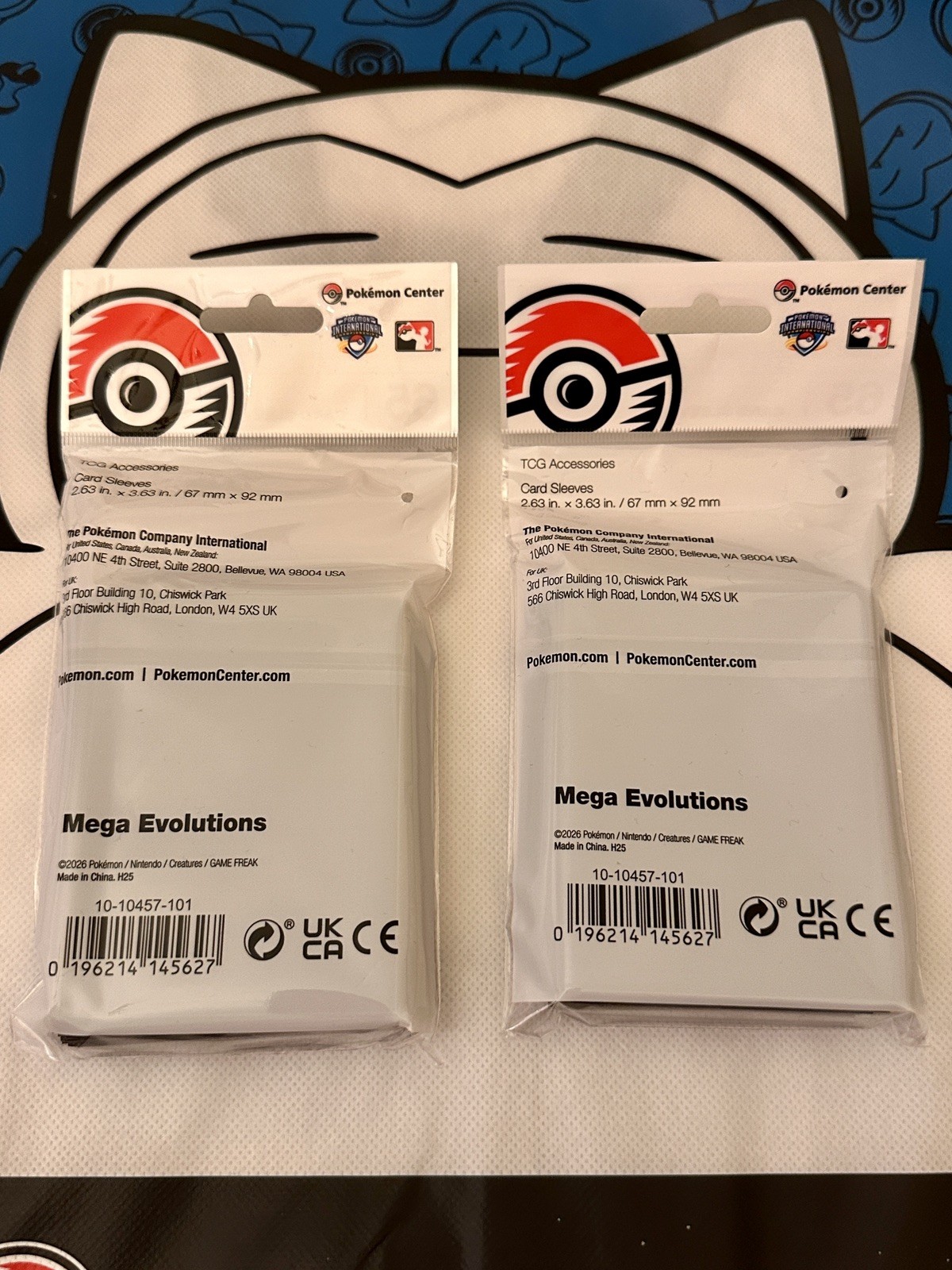 2 x Pokémon EUIC International Championship 2026 TCG 65 Card Sleeves Brand New