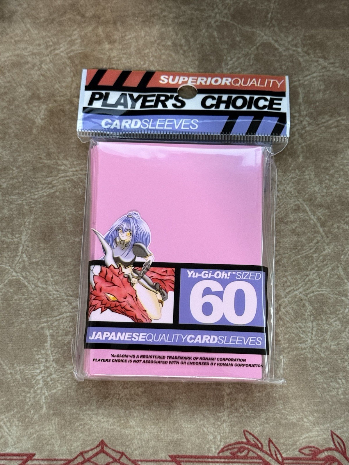 YuGiOh Player’s Choice Pink Sleeves - Japanese Size 60 ct (ORIGINAL; VERY RARE)
