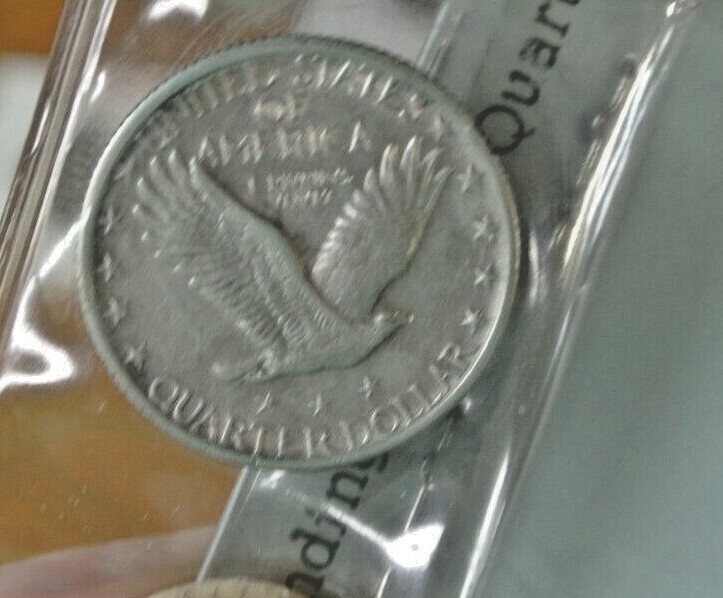 1929 25c Standing Liberty Silver Quarter - NICE Luster - AU