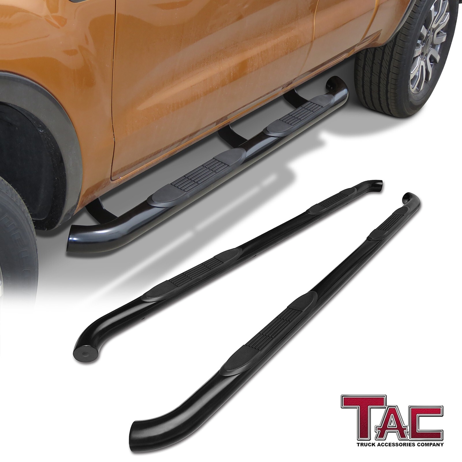 For 2009-2015 Honda Pilot 3" Side Steps Nerf Bars Running Board Step Rails Black